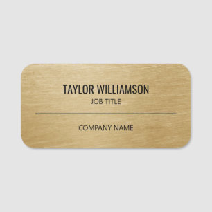 Firmen-Profi-Mitarbeiter-Faux-Gold Namensschild