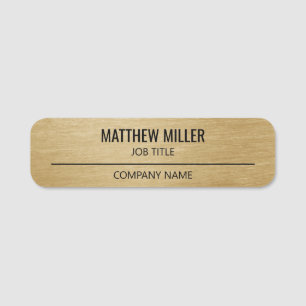 Firmen-Profi-Mitarbeiter-Faux-Gold Namensschild