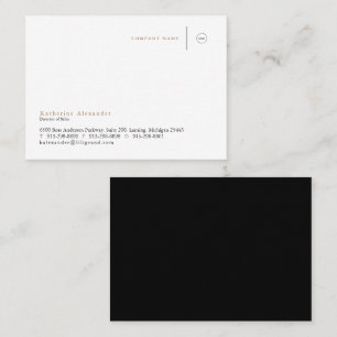 Firmen Visitenkarte in Schwarz und Gold