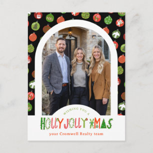Firmen-Weihnachtsdekorationen mit individuellem Fo Postkarte