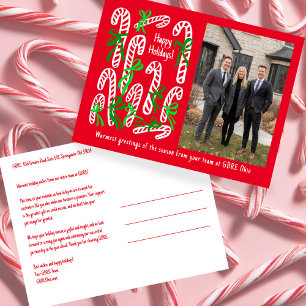 Firmen-Weihnachtskekse INDIVIDUELLES FOTO Weihnach Feiertagspostkarte