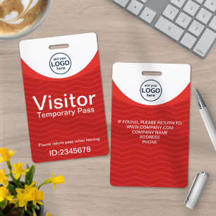 Firmenbesucher-Ausweis ID mit individuellem Logo i Ausweis