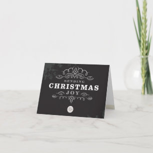 Firmenbotschaft weihnachtsfreude logo schwarz feiertagskarte