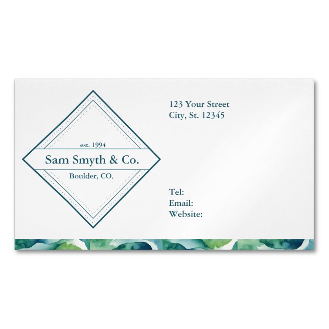 Firmendesign Magnetische Visitenkarte (Vorderseite)