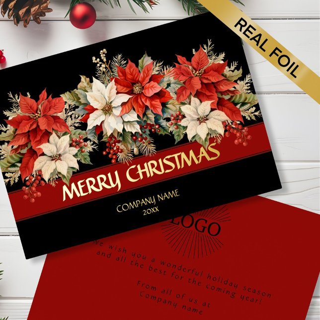 Firmenfröhliches Weihnachten Folien Feiertagskarte (Corporate Merry Christmas Foil Holiday Card.)