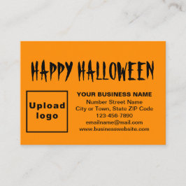 FirmenHalloween-Gruß auf Orange Color Begleitkarte