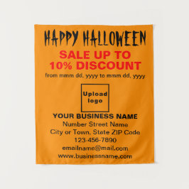 FirmenHalloween-Verkauf auf orangefarbenen Tapisse Wandteppich
