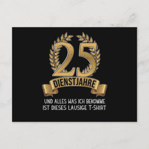 Firmenjubiläum 25 Jahre Mitarbeiter Unternehmen Postkarte