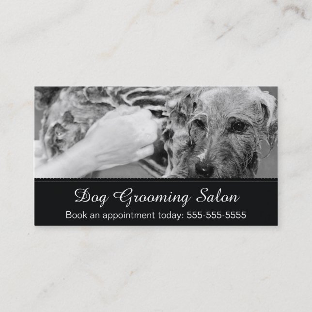 Firmenkarte für die Dog Grooming - personalisierba Visitenkarte (Vorderseite)