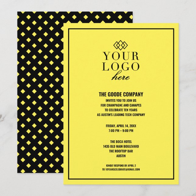 Firmenkundenereignis| Party Einladung (Vorne/Hinten)