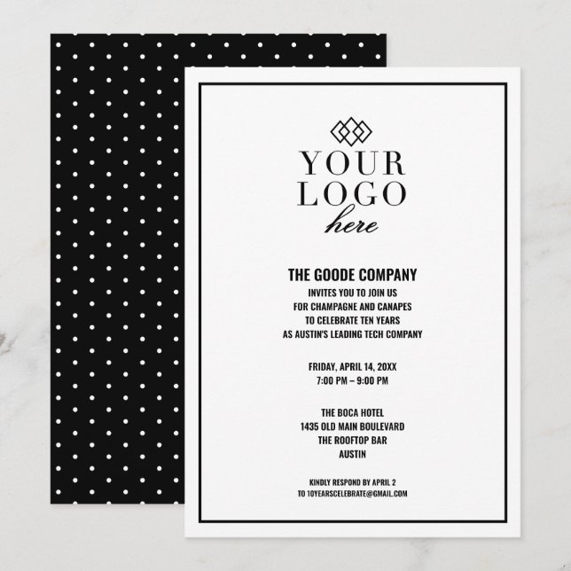 Firmenkundenereignis| Party Einladung (Vorne/Hinten)