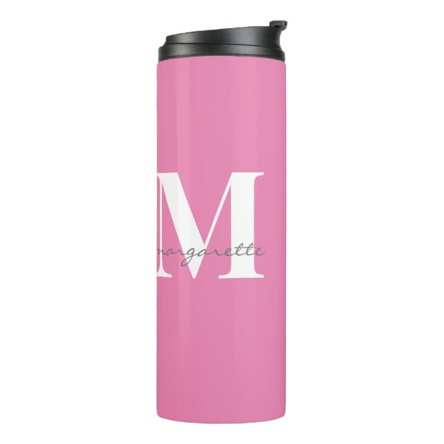 Firmenkundenlogo Modern Name des Mitarbeiters Thermosbecher (Nach links gedreht)