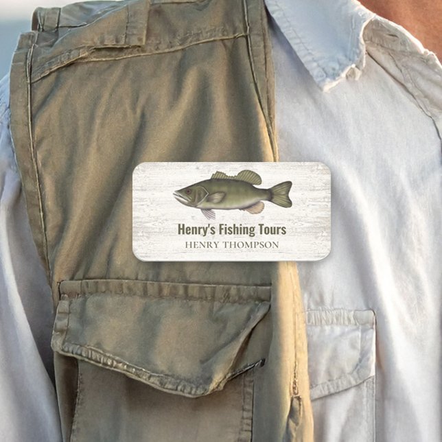 Firmenkundenname Fishing Custom Namensschild (Fishing Business Custom Name Tag.)