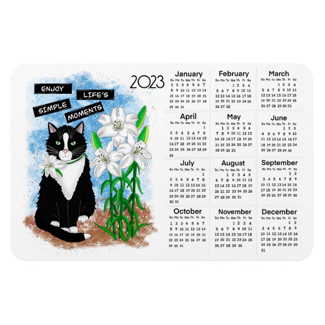 Firmenlogo 2023 Mini Calendar Foto Magnet (Horizontal)