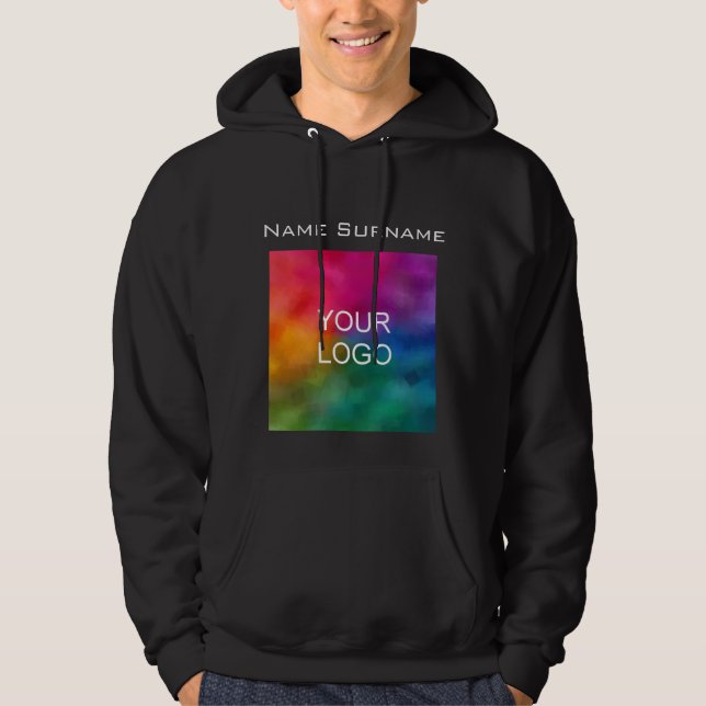 Firmenlogo Angestellte doppelseitige Männer Hoodie (Vorderseite)