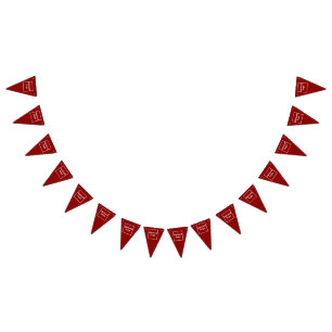 Firmenlogo auf Banner für das rote Dreieck