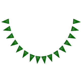 Firmenlogo auf Banner für grünes Dreieck