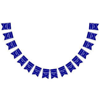 Firmenlogo auf Bannern für blaues Frack Wimpelkette