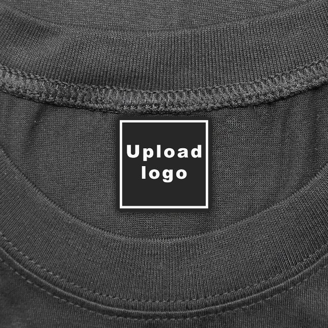 Firmenlogo auf dem Etikett "Black Square Iron" (Black square iron on label with your business logo)