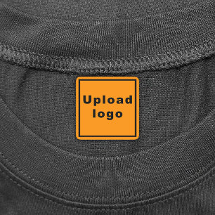 Firmenlogo auf dem Orange Square Iron Label Etiketten