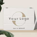 Firmenlogo auf Off white, Berufliches Unternehmen iPad Air Hülle<br><div class="desc">Benutzerdefiniertes Logo auf minimaler sauberer iPAD Abdeckung. Fügen Sie Ihr Logo und Text hinzu.</div>