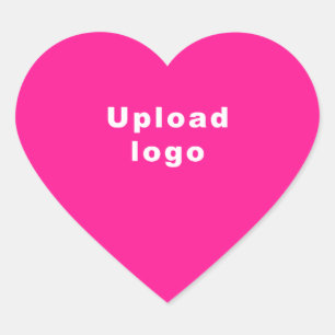 Firmenlogo auf Rosa-Herzform-Aufkleber Herz-Aufkleber