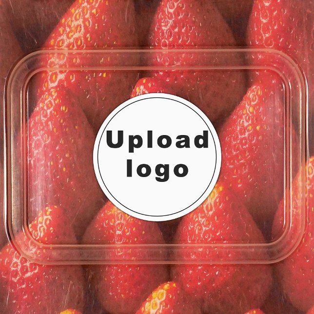 Firmenlogo auf Runde-Adhesive-Label Etiketten (Round adhesive label with your business logo)