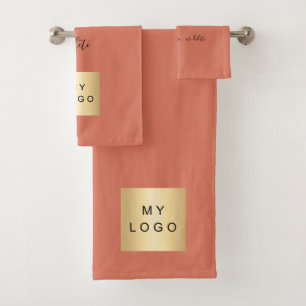 Firmenlogo Badhandtuch Set