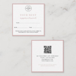 Firmenlogo Beauty Termin Karte Rosa