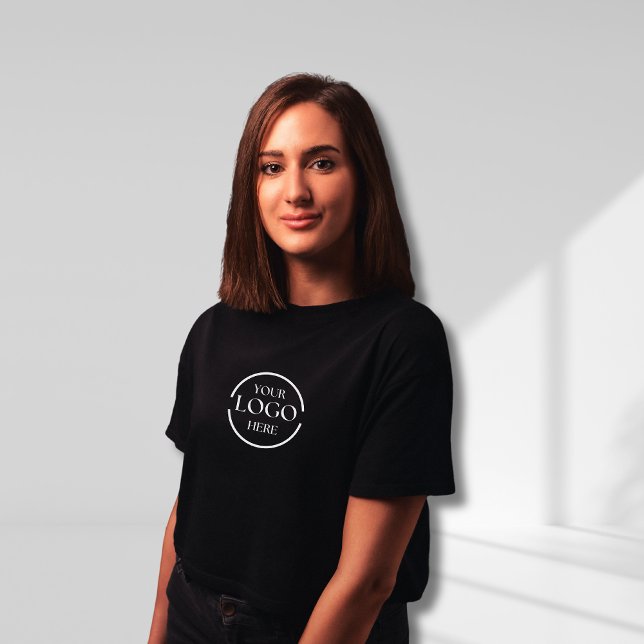 Firmenlogo | Bedienstete auf Zeit T-Shirt (Business Logo | Custom Employee Female Staff T-Shirt)