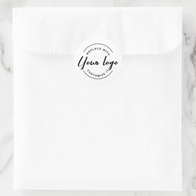 Firmenlogo Benutzerdefiniert Runder Aufkleber (Tasche)