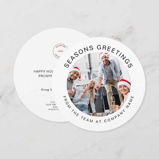 Firmenlogo Benutzerdefiniertes Foto Weihnachten (Vorne/Hinten)