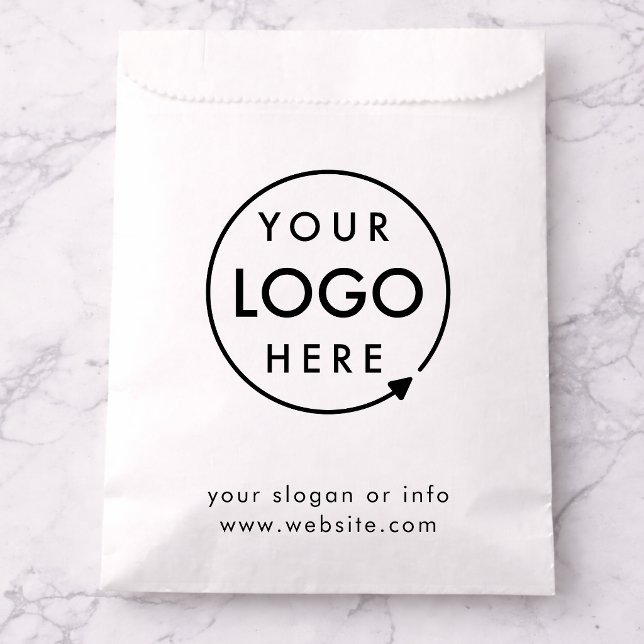 Firmenlogo | Berufliche Werbeaktion Geschenktütchen (Minimalist company branded favor bags for small business gifting, brand events & promotional swag)