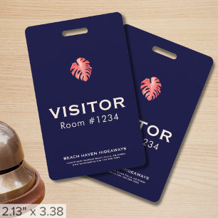 Firmenlogo Besucherabzeichen Hotel Resort Ausweis