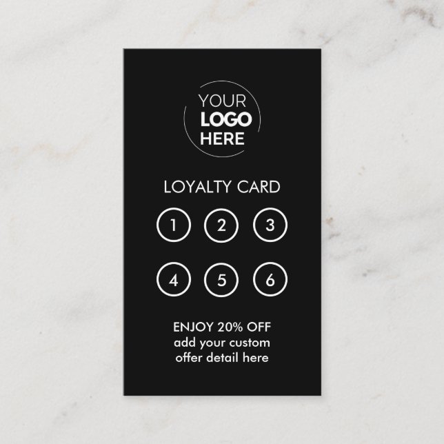 Firmenlogo | Black Beruflich Company Loyalty Treuekarte (Vorderseite)