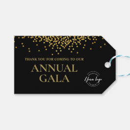 Firmenlogo Black Gold Confetti Annual Gala Geschenkanhänger