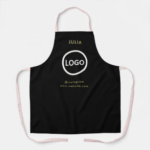 Firmenlogo   Blush Black Employee Name Schürze