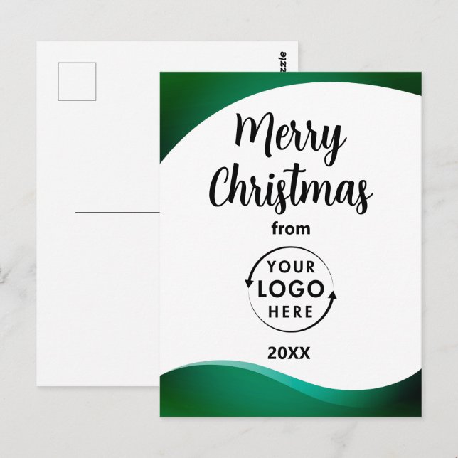 Firmenlogo Business Holiday Weihnachtspostkarte Postkarte (Vorne/Hinten)