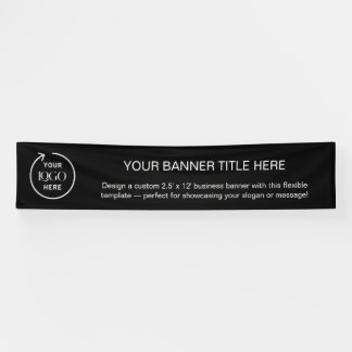 Firmenlogo | Business Modern Black 12' Banner