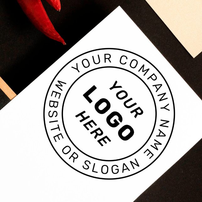 Firmenlogo | Circle Website & Company Name Gummistempel (Von Creator hochgeladen)