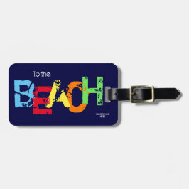 Firmenlogo Colorado Beach Typografie Navy Beach Gepäckanhänger