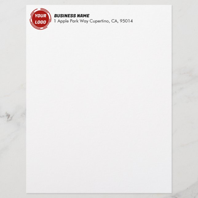 Firmenlogo CUSTOM Briefe Briefbogen (Vorderseite)