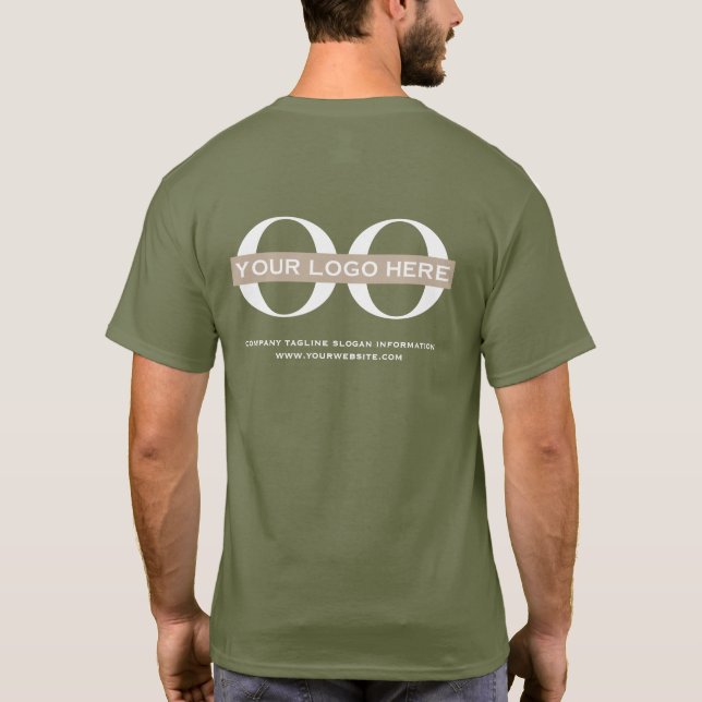 Firmenlogo Custom Employee Staff Company T-Shirt (Rückseite)