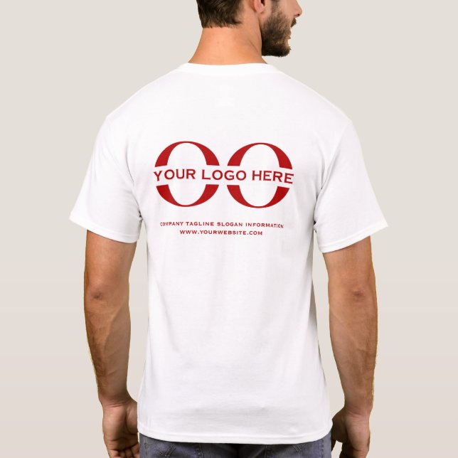 Firmenlogo Custom Employee Staff Company T-Shirt (Rückseite)