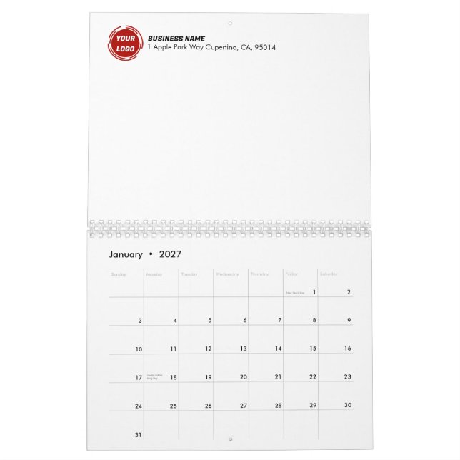 Firmenlogo CUSTOM Kalender (Jan 2027)