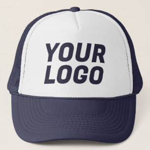Firmenlogo CUSTOM Navy Truckerkappe