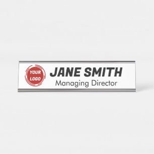 Firmenlogo CUSTOM Schreibtischnamensplakette