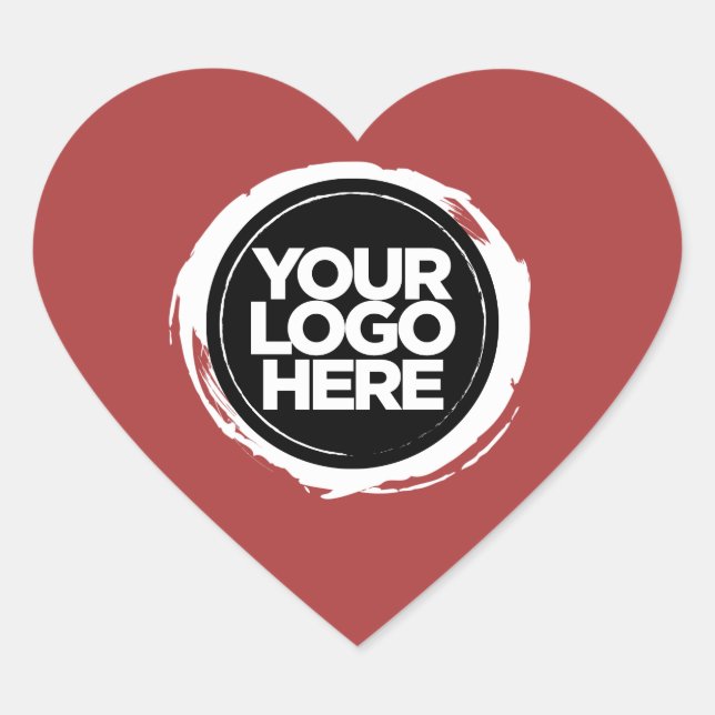 Firmenlogo Custom Valentine's Day Red Heart Herz-Aufkleber (Vorderseite)