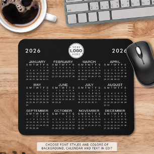 Firmenlogo Einfache 2026 Kalender Benutzerdefinier Mousepad