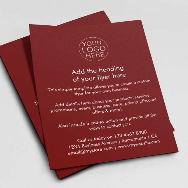 Firmenlogo | Einfache Red Custom Flyer (Von Creator hochgeladen)